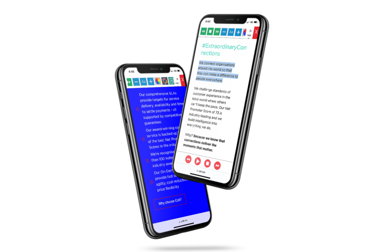 Mobiles with Colt website using the Recite Me assistive toolbar