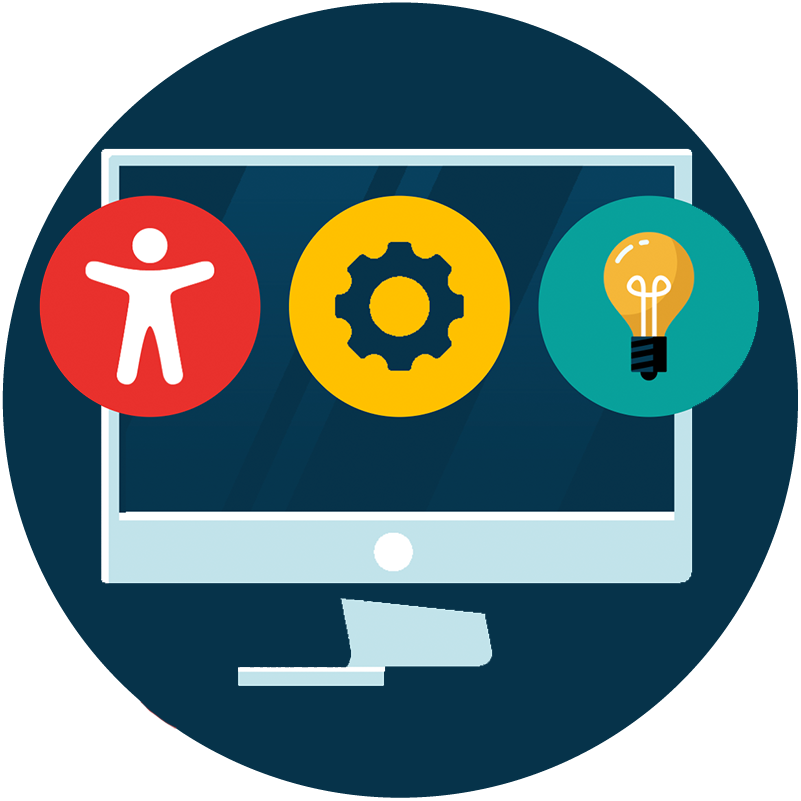 Accessibility Icons on a Mac screen